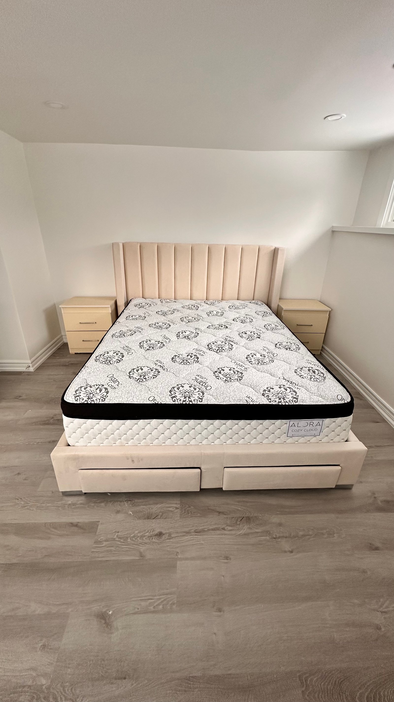 Bedroom furniture assembly and staging