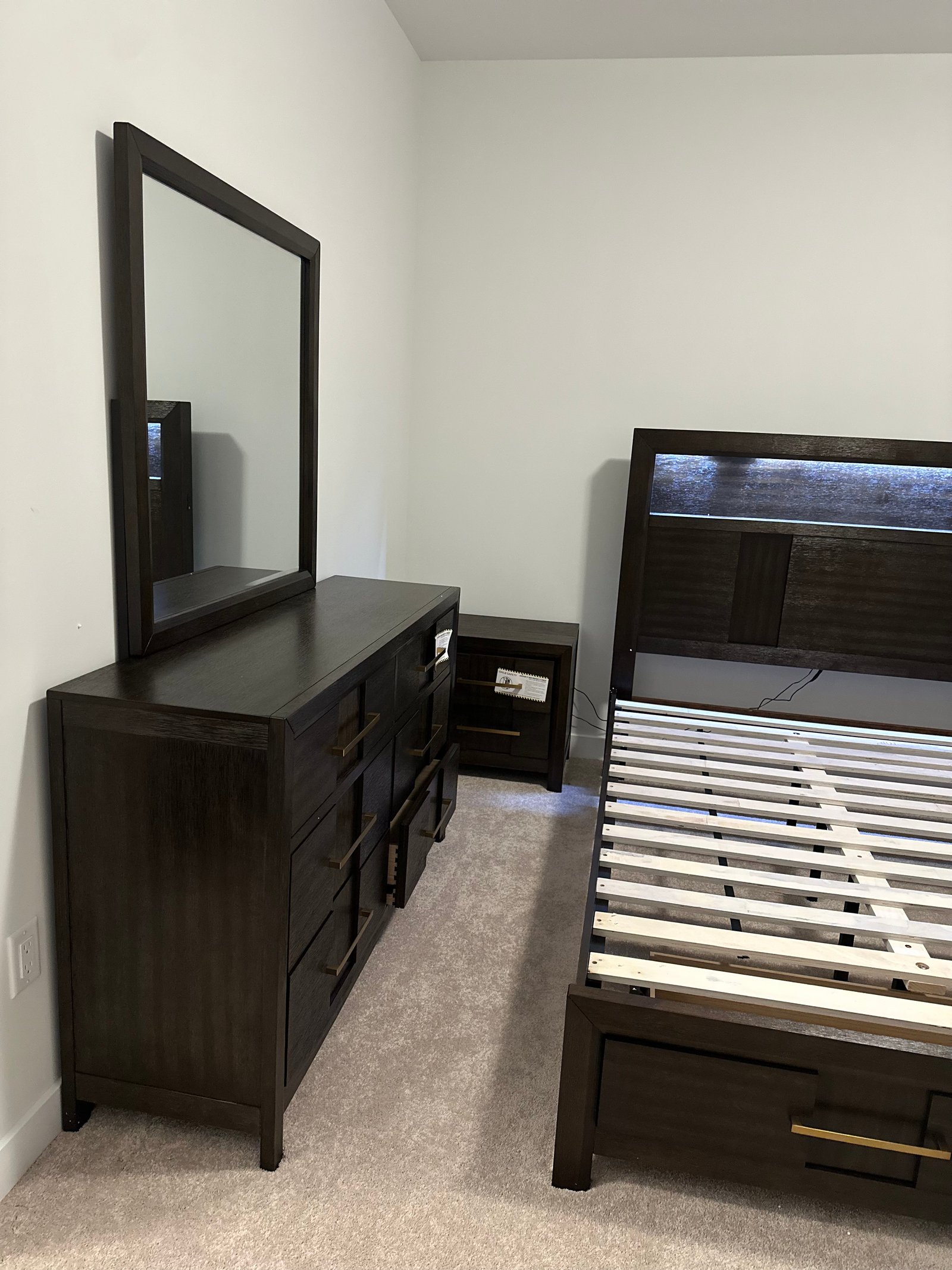 Office chairs and tables assembled